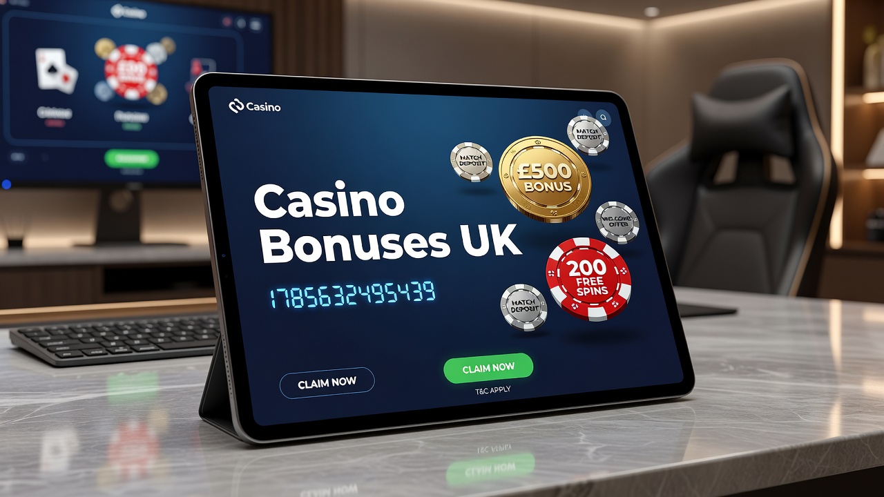 Mobile casino interface displaying active bonus offers and live dealer options