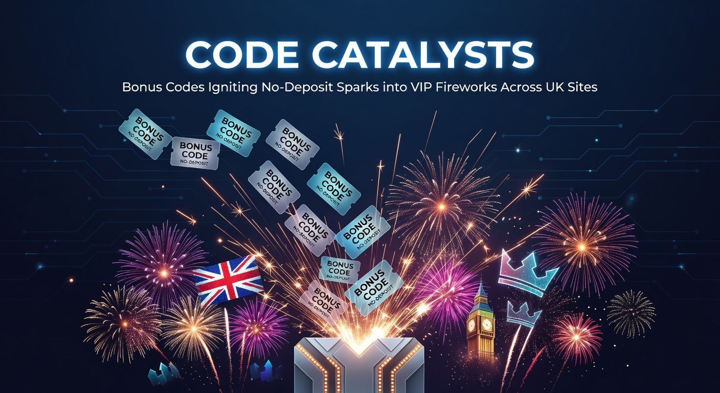 Vibrant digital fireworks exploding over a casino interface, symbolizing bonus codes transforming simple free plays into elite VIP experiences