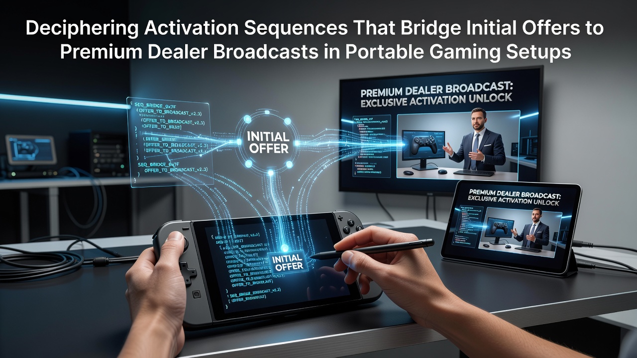 Mobile gaming device displaying activation sequence interface for live dealer connections