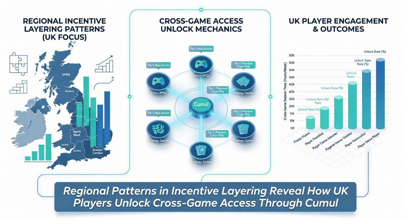 Chart illustrating cumulative milestone progression and cross-game reward unlocks across UK casino regions