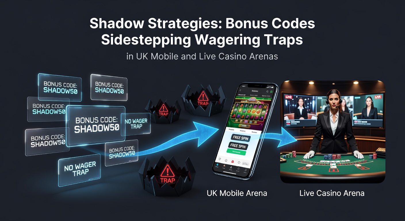 Casino interface on a smartphone showing bonus code entry and reduced wagering meter filling up rapidly during a live dealer game