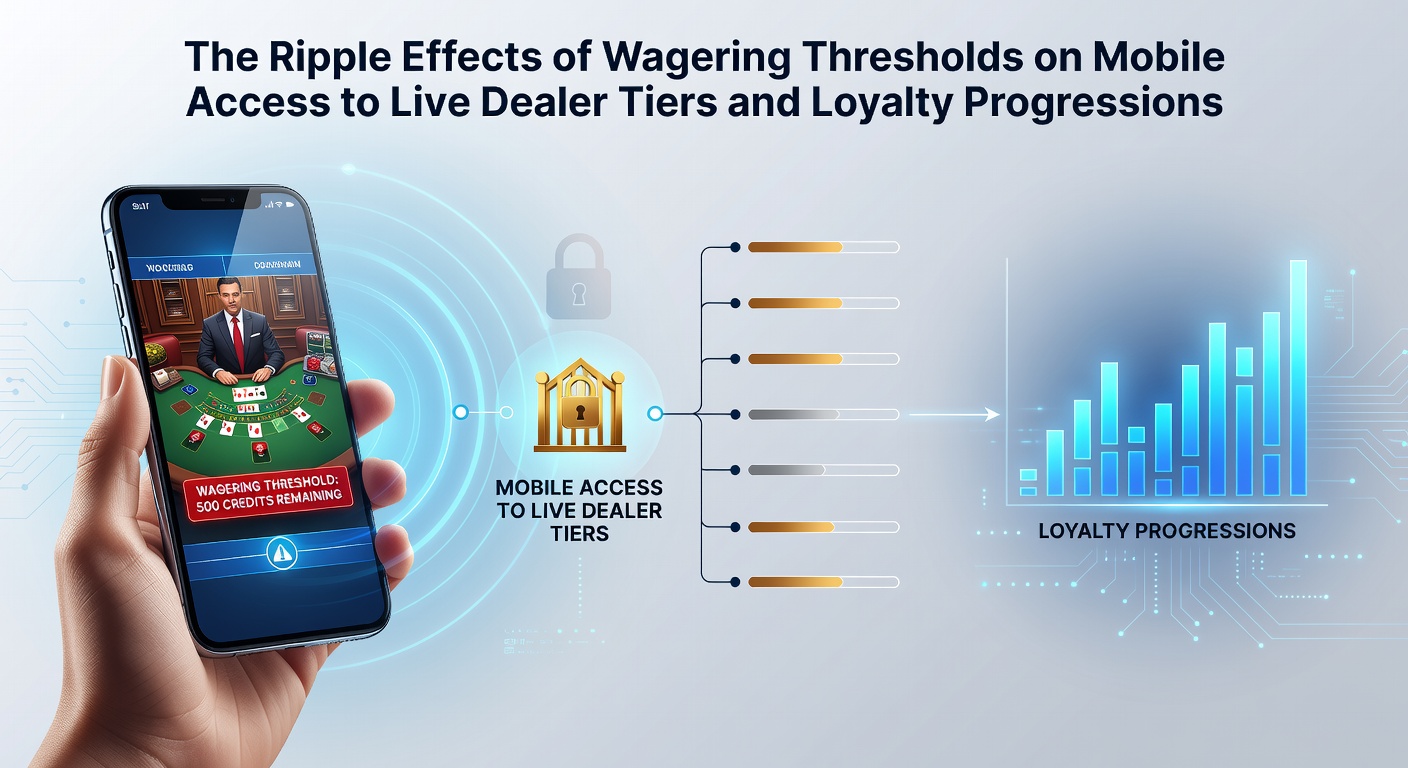 Mobile casino interface showing live dealer tables and loyalty progress indicators