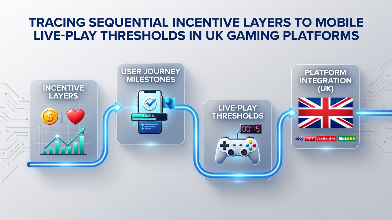 Sequential layers of mobile gaming incentives visualized on a UK platform interface