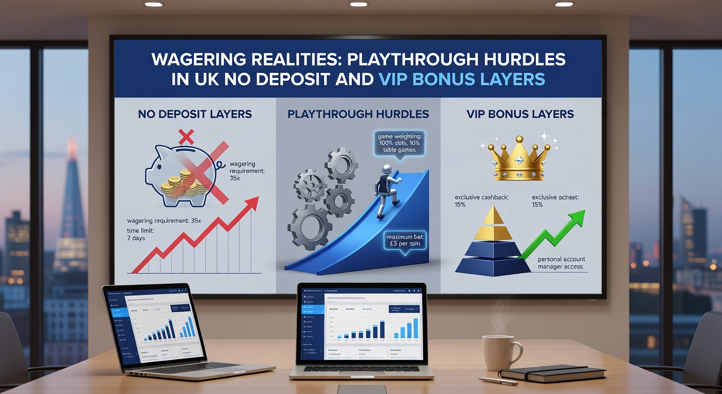 Graphic depicting escalating ladders of VIP tiers with wagering multipliers increasing at each level in online casinos